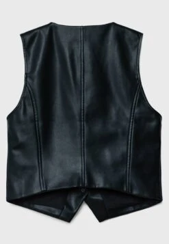 Stradivarius SHORT - Weste - Black -Stradivarius Deutschland Verkaufs-Shop 8056abc118594f9584b0e31273cab11e