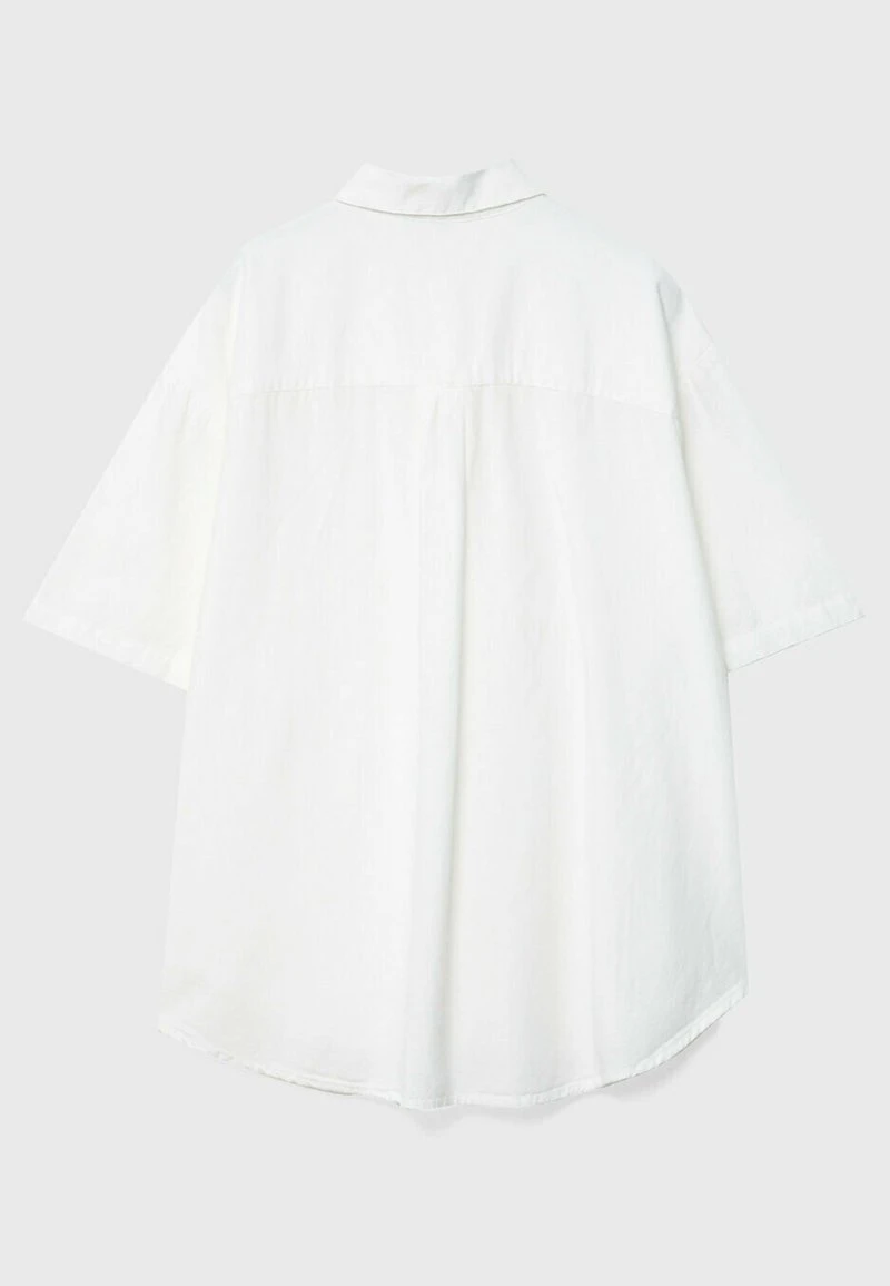 Stradivarius RUSTIC - Hemdbluse - White 6 Stradivarius RUSTIC - Hemdbluse - White – Bild 6