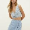 Stradivarius Jeans Shorts - Light-blue Denim