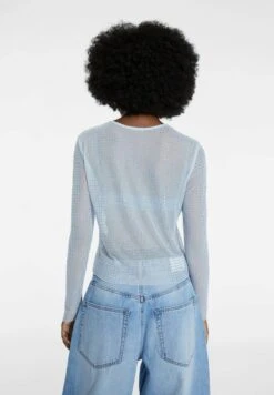 Stradivarius RHINESTONE ENCRUSTED - Bluse - Blue -Stradivarius Deutschland Verkaufs-Shop 83a3928fcba742b6911d1e4d150f404d