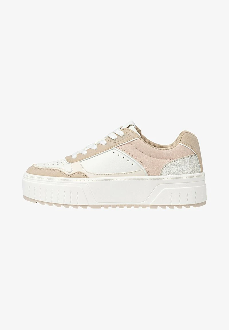 Stradivarius FLATFORM WITH MULTI-PIECES - Sneaker Low - Beige 2 Stradivarius FLATFORM WITH MULTI-PIECES - Sneaker Low - Beige – Bild 2