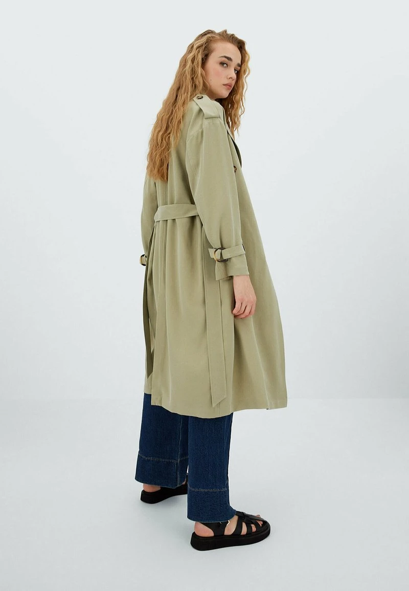 Stradivarius Trenchcoat - Mottled Green 3 Stradivarius Trenchcoat - Mottled Green – Bild 3