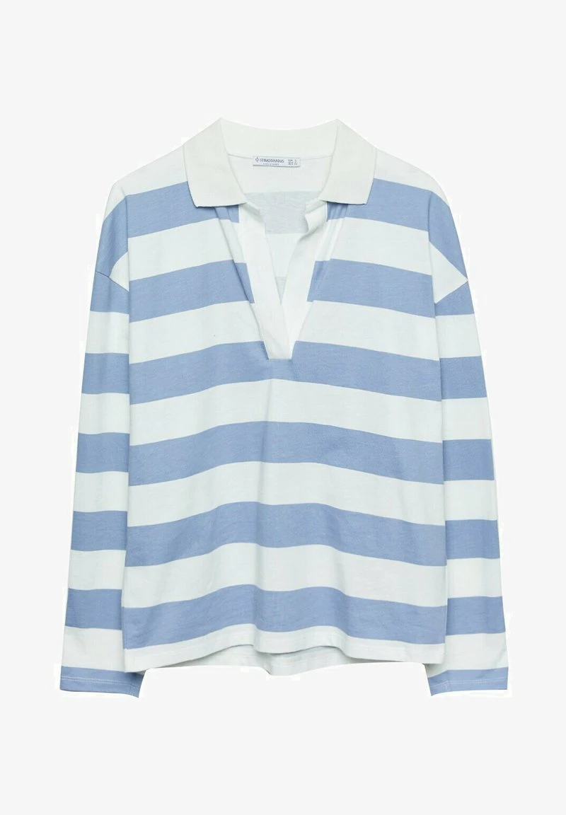 Stradivarius GESTREIFTES - Poloshirt - Light Blue 5 Stradivarius GESTREIFTES - Poloshirt - Light Blue – Bild 5