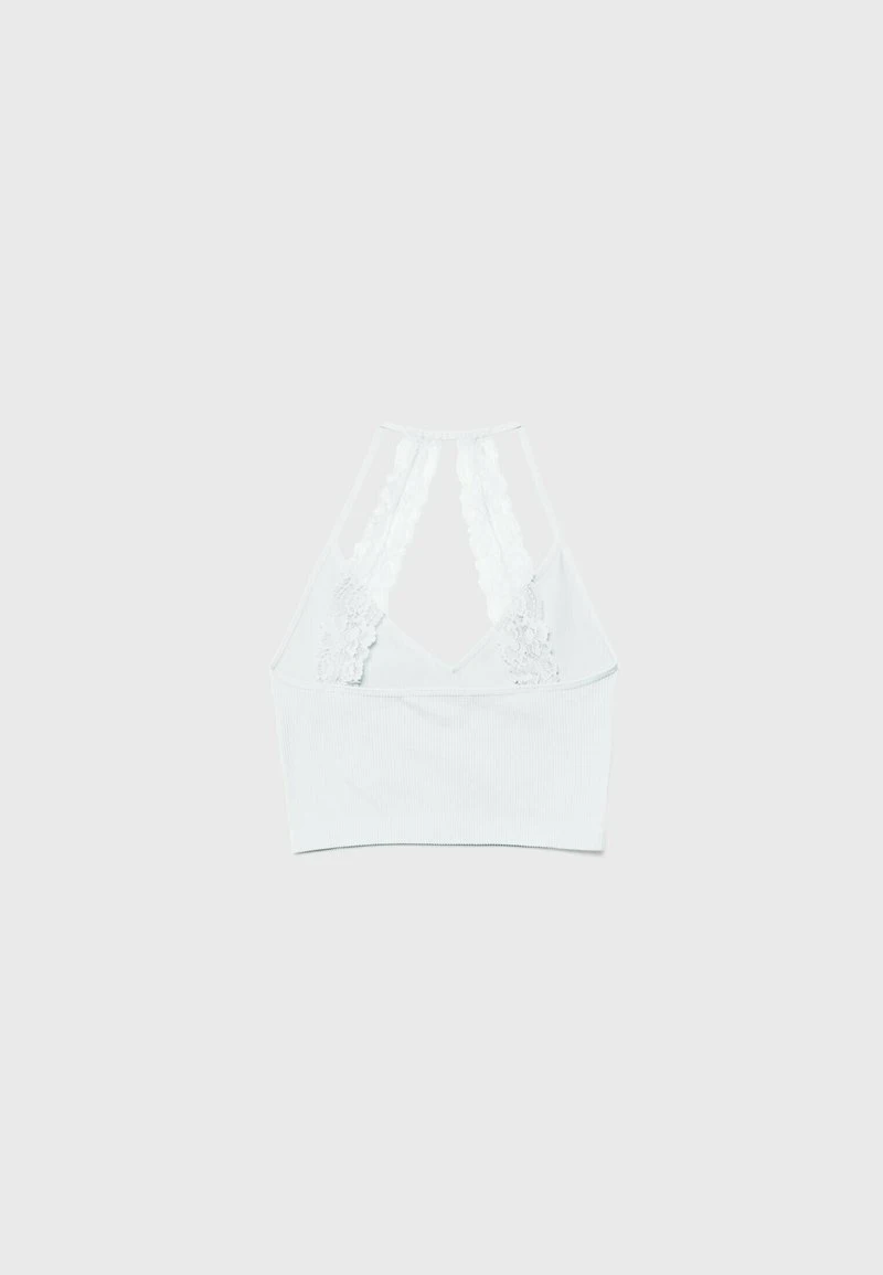 Stradivarius SEAMLESS WITH BLONDE STRAPS - Top - White 6 Stradivarius SEAMLESS WITH BLONDE STRAPS - Top - White – Bild 6