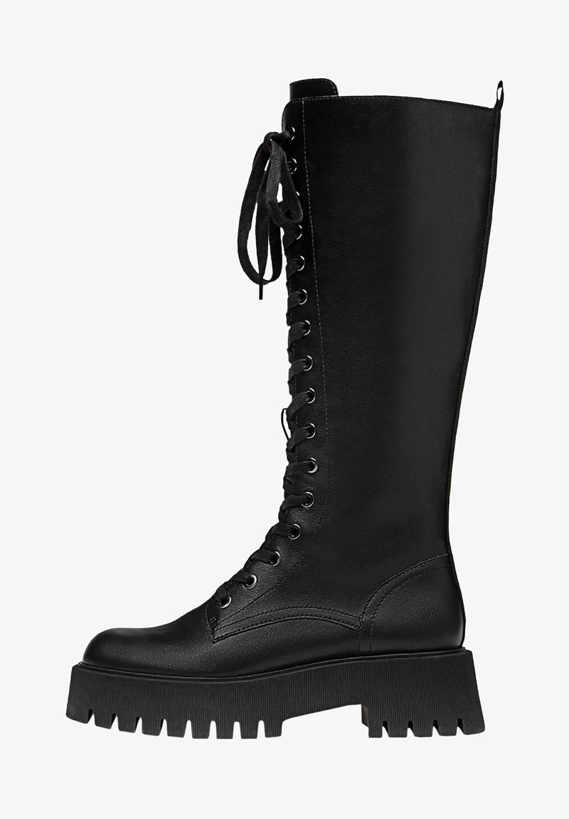 Stradivarius MIT PROFIL - Schnürstiefel - Black 2 Stradivarius MIT PROFIL - Schnürstiefel - Black – Bild 2