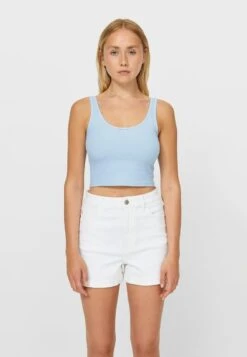 Stradivarius Jeans Shorts - White