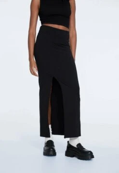 Stradivarius LANGER - Maxirock - Black