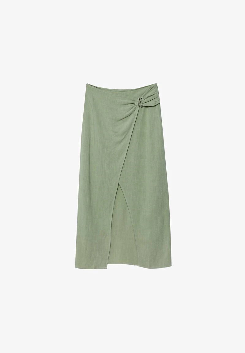 Stradivarius RUSTIC MIDI - Wickelrock - Light Green 5 Stradivarius RUSTIC MIDI - Wickelrock - Light Green – Bild 5