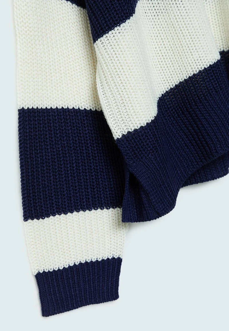 Stradivarius MIT STREIFEN - Strickpullover - Dark Blue 6 Stradivarius MIT STREIFEN - Strickpullover - Dark Blue – Bild 6