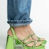 Stradivarius WITH METALLIC STRAPS - Plateausandalette - Green