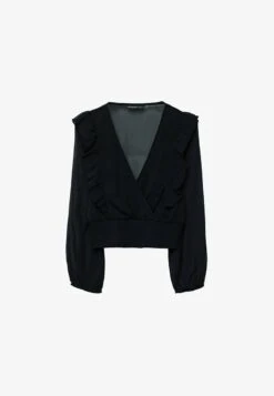 Stradivarius PLAIN RUFFLED ELASTIC - Bluse - Black 10 Stradivarius PLAIN RUFFLED ELASTIC - Bluse - Black -Stradivarius Deutschland Verkaufs-Shop 8e15a3d5910d4af591a126b674031aa2