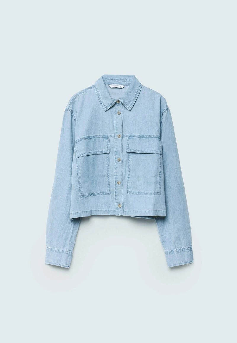 Stradivarius UTILITY - Hemdbluse - Light Blue 5 Stradivarius UTILITY - Hemdbluse - Light Blue – Bild 5