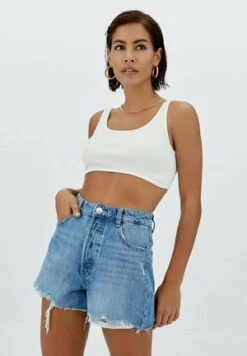 Stradivarius BALLOON - Jeans Shorts - Mottled Beige -Stradivarius Deutschland Verkaufs-Shop 8ef882b9d8a4403eb04c5d77583e8fec