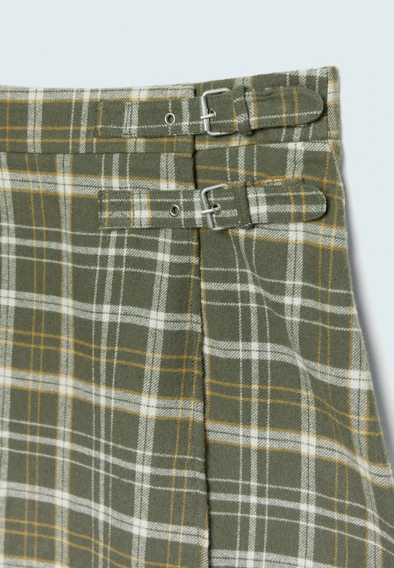 Stradivarius KARIERTER - Wickelrock - Mottled Green 6 Stradivarius KARIERTER - Wickelrock - Mottled Green – Bild 6