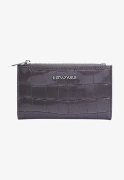 Stradivarius BASIC MIT KROKOPRÄGUNG - Geldbörse - Dark Grey