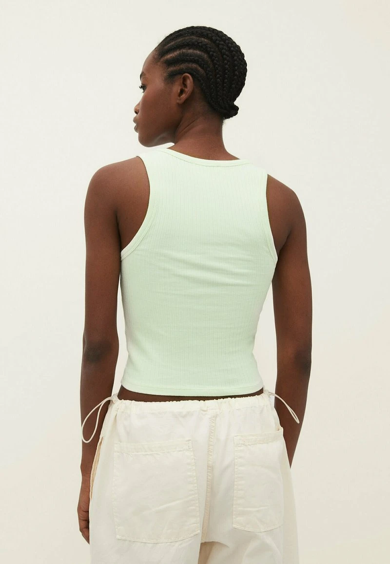 Stradivarius RACER - Top - Light Green 3 Stradivarius RACER - Top - Light Green – Bild 3