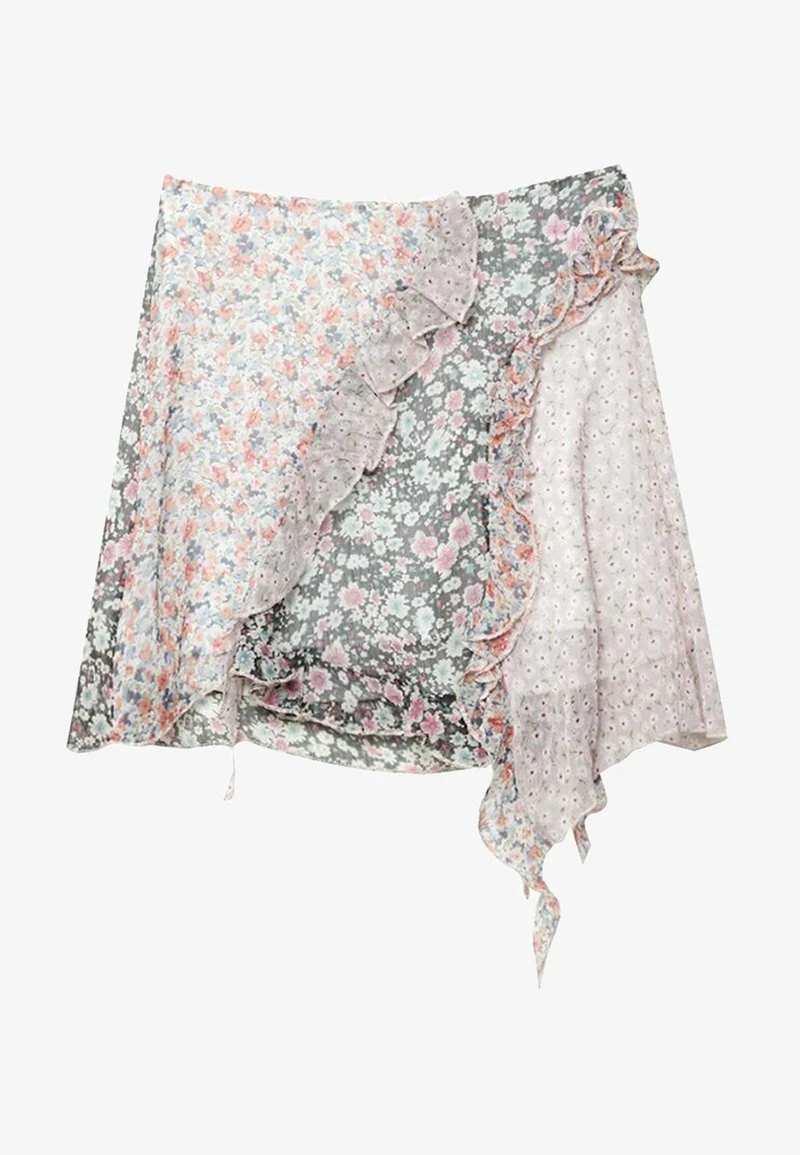 Stradivarius WITH RUFFLES - A-Linien-Rock - Black 5 Stradivarius WITH RUFFLES - A-Linien-Rock - Black – Bild 5