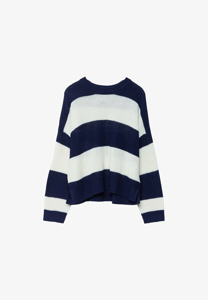 Stradivarius MIT STREIFEN - Strickpullover - Dark Blue 5 Stradivarius MIT STREIFEN - Strickpullover - Dark Blue – Bild 5