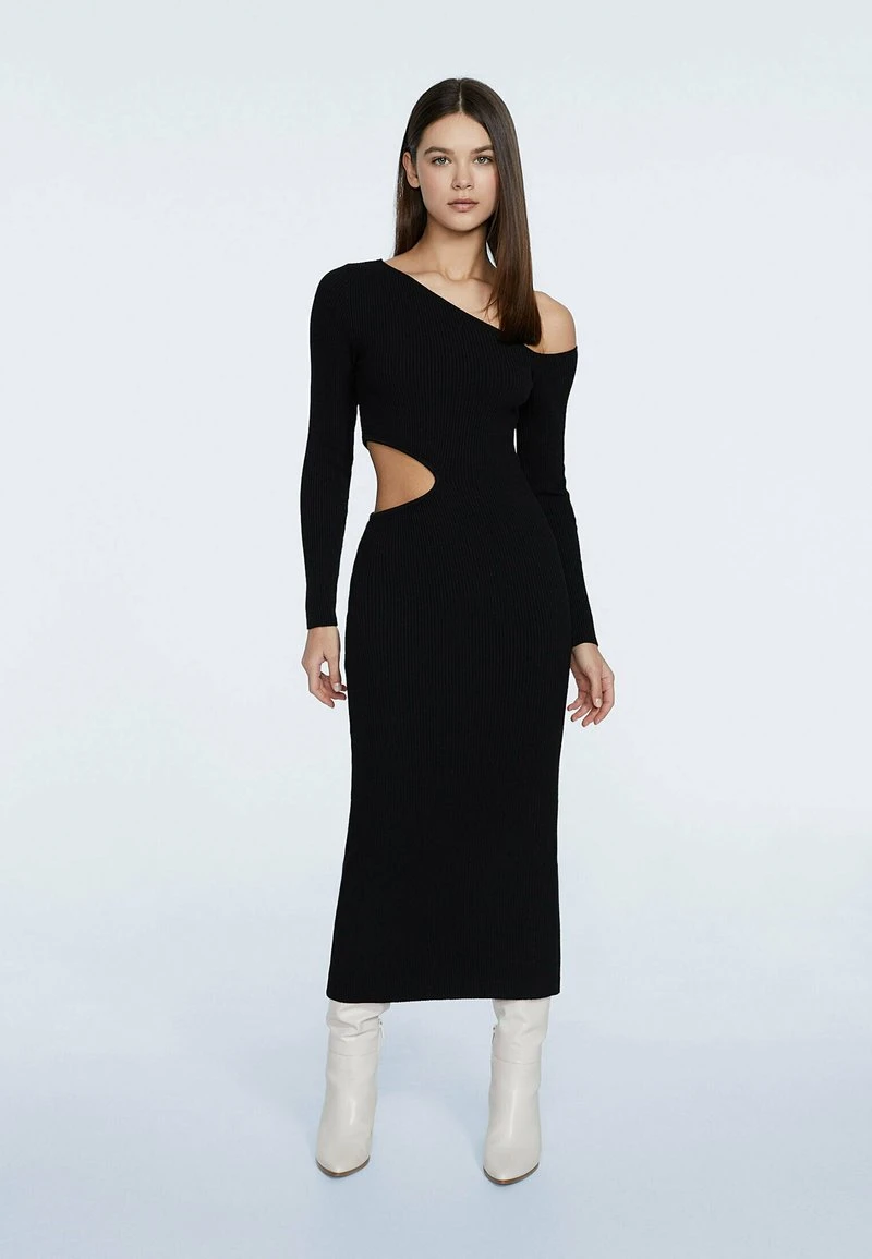 Stradivarius Strickkleid - Black 1 Stradivarius Strickkleid - Black