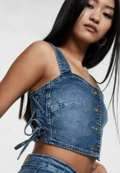 Stradivarius Top - Stone Blue Denim 9 Stradivarius Top - Stone Blue Denim -Stradivarius Deutschland Verkaufs-Shop 919641fbfacb42f4b9cf155a4fb9fb0d