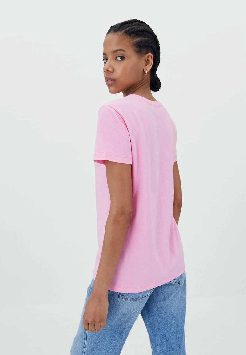 Stradivarius T-Shirt Basic - Pink 3 Stradivarius T-Shirt Basic - Pink – Bild 3