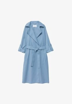 Stradivarius LANGER FLIESSENDER - Trenchcoat - Light Blue -Stradivarius Deutschland Verkaufs-Shop 929bdec90f5140c3936dda2964aad214