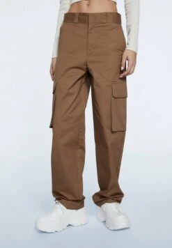 Stradivarius POPELIN - Cargohose - Light Brown
