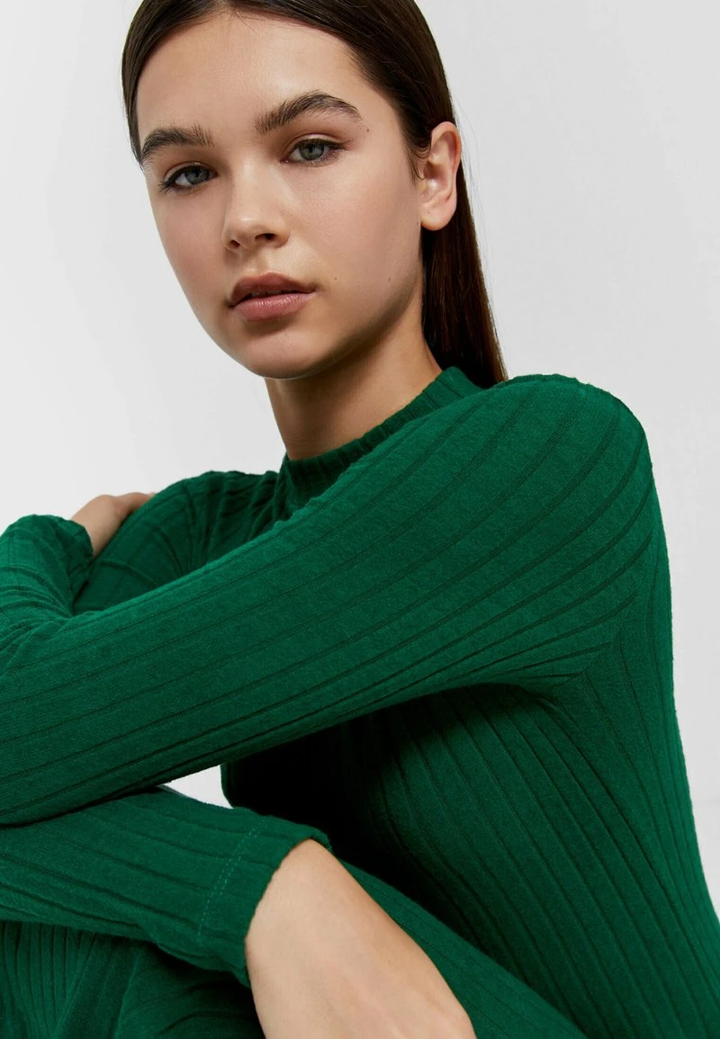 Stradivarius WEICHES - Strickkleid - Mottled Green 4 Stradivarius WEICHES - Strickkleid - Mottled Green – Bild 4