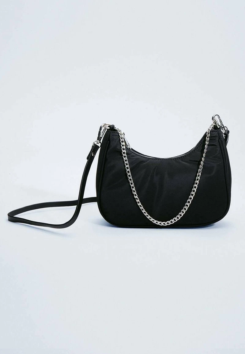 Stradivarius MIT KETTE - Umhängetasche - Black 5 Stradivarius MIT KETTE - Umhängetasche - Black – Bild 5
