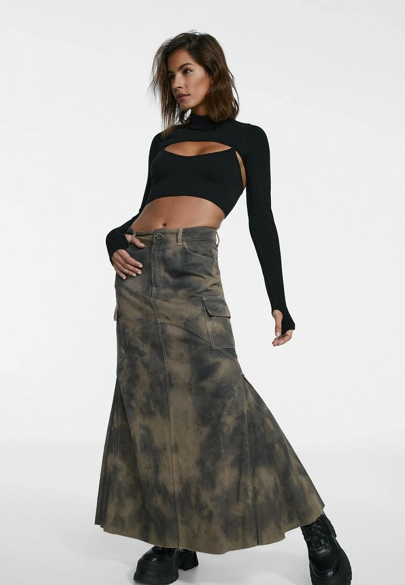 Stradivarius LONG TIE-DYE - Maxirock - Light Brown 2 Stradivarius LONG TIE-DYE - Maxirock - Light Brown – Bild 2