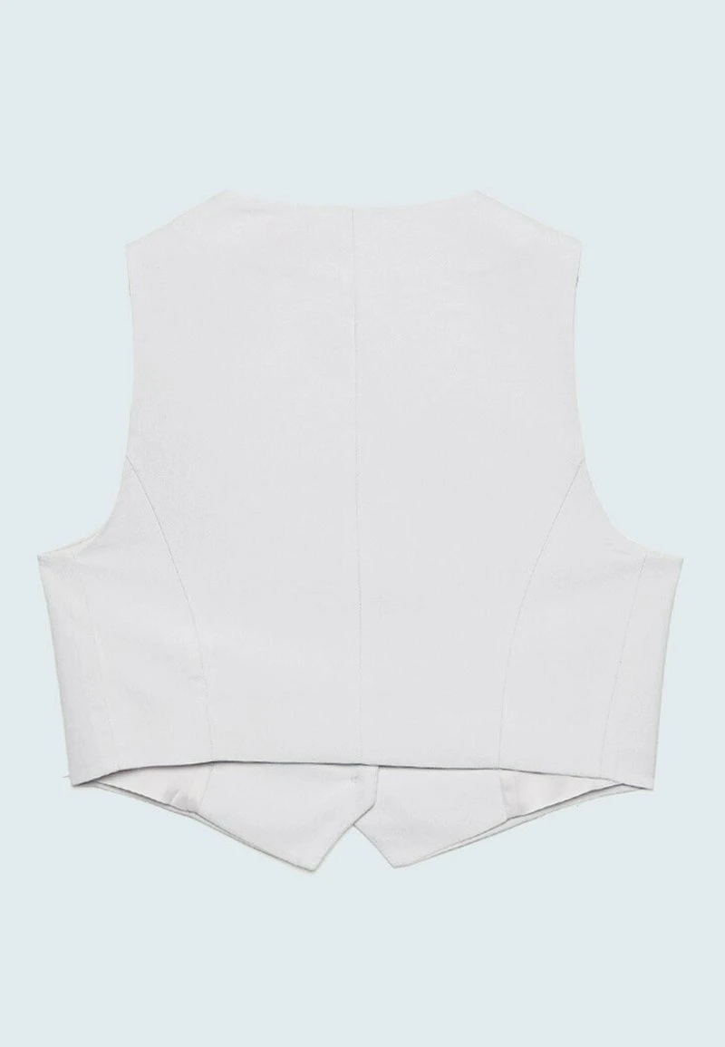 Stradivarius KURZE BASIC - Weste - White 6 Stradivarius KURZE BASIC - Weste - White – Bild 6