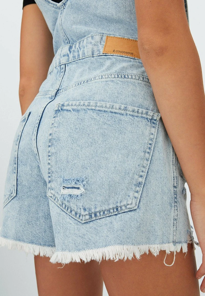 Stradivarius Latzhose - Light Blue 4 Stradivarius Latzhose - Light Blue – Bild 4