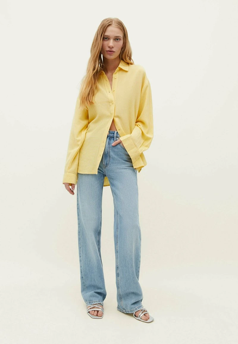 Stradivarius DAILY - Hemdbluse - Yellow 2 Stradivarius DAILY - Hemdbluse - Yellow – Bild 2