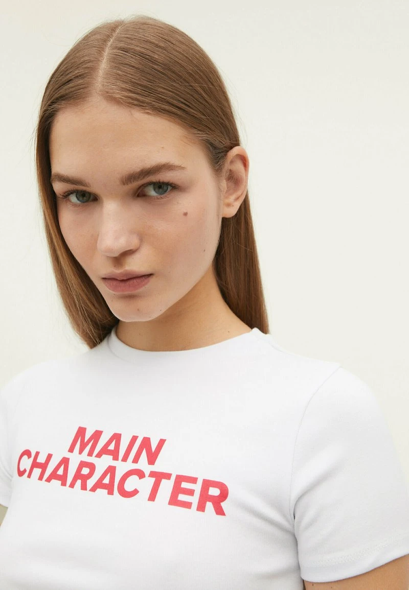 Stradivarius T-Shirt Print - White 4 Stradivarius T-Shirt Print - White – Bild 4