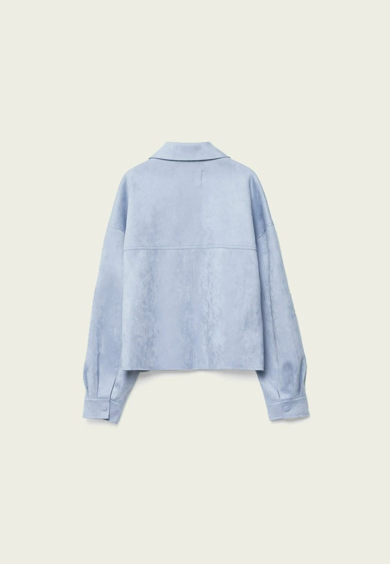 Stradivarius Kunstlederjacke - Light Blue 6 Stradivarius Kunstlederjacke - Light Blue – Bild 6