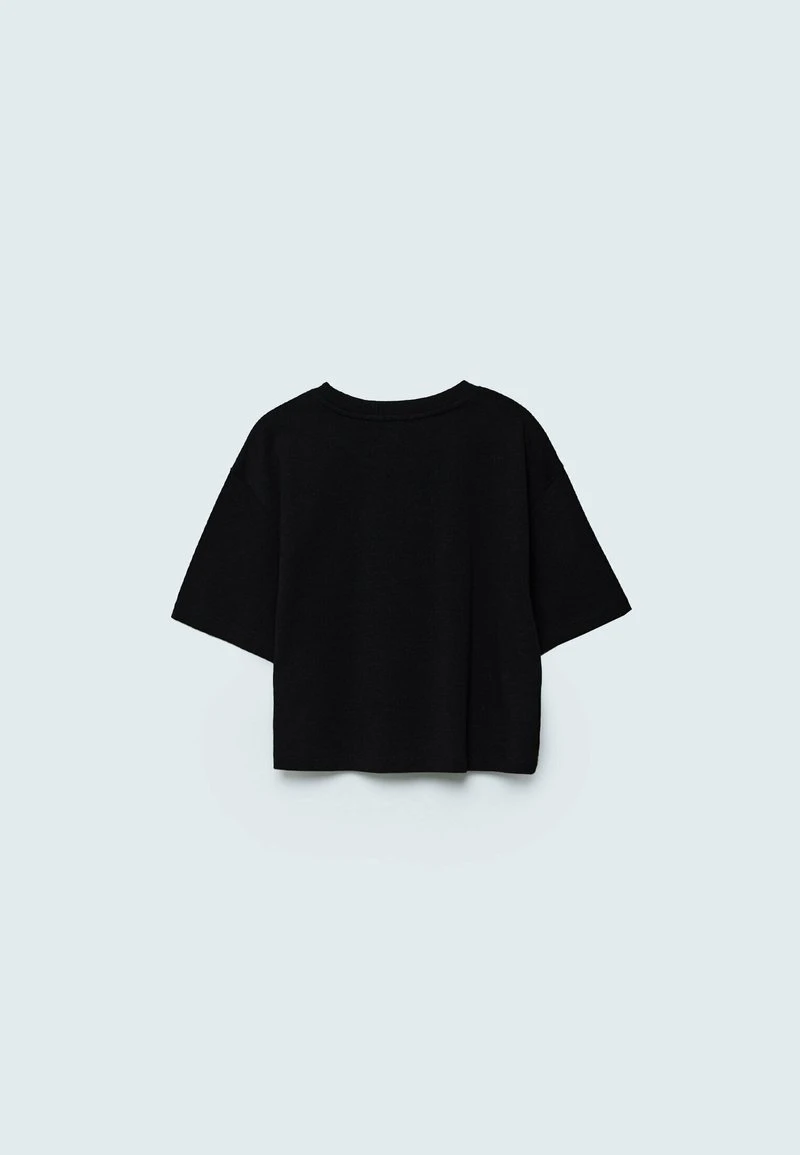 Stradivarius CROPPED - T-Shirt Basic - Black 6 Stradivarius CROPPED - T-Shirt Basic - Black – Bild 6