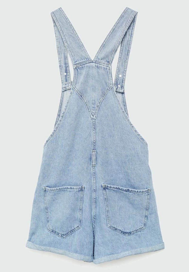 Stradivarius Latzhose - Light-blue Denim 6 Stradivarius Latzhose - Light-blue Denim – Bild 6