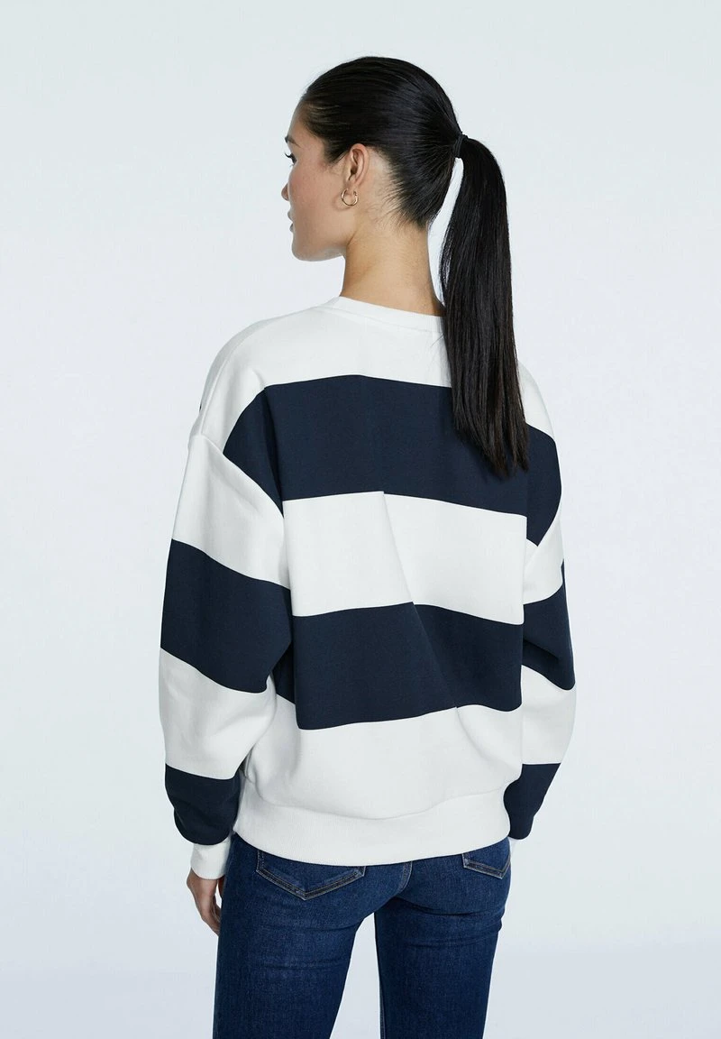 Stradivarius GESTREIFTES - Sweatshirt - Dark Blue 3 Stradivarius GESTREIFTES - Sweatshirt - Dark Blue – Bild 3