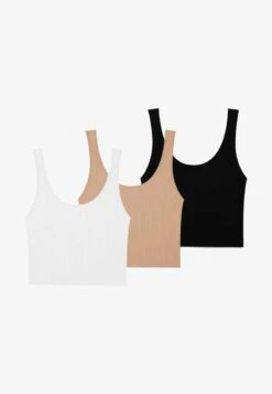 Stradivarius 3 PACK - Top - Black -Stradivarius Deutschland Verkaufs-Shop 9b0065ab2c704d31aade7c89e6907809