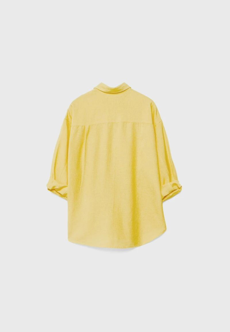 Stradivarius DAILY - Hemdbluse - Yellow 6 Stradivarius DAILY - Hemdbluse - Yellow – Bild 6