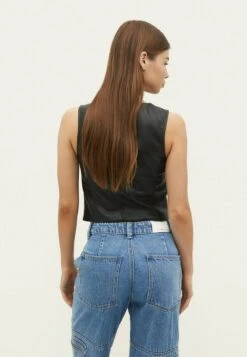 Stradivarius SHORT - Weste - Black -Stradivarius Deutschland Verkaufs-Shop 9c3c2d6f8d9d4aff98c13cd75339c50d