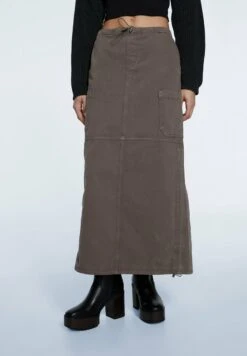 Stradivarius CARGO MIT RAFFUNG 07406161 - A-Linien-Rock - Light Brown