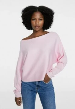 Stradivarius MIT BATEAU-AUSSCHNITT - Strickpullover - Light Pink