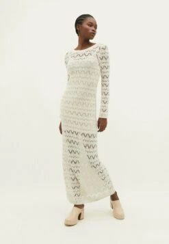 Stradivarius LONG OPEN - Maxikleid - Beige