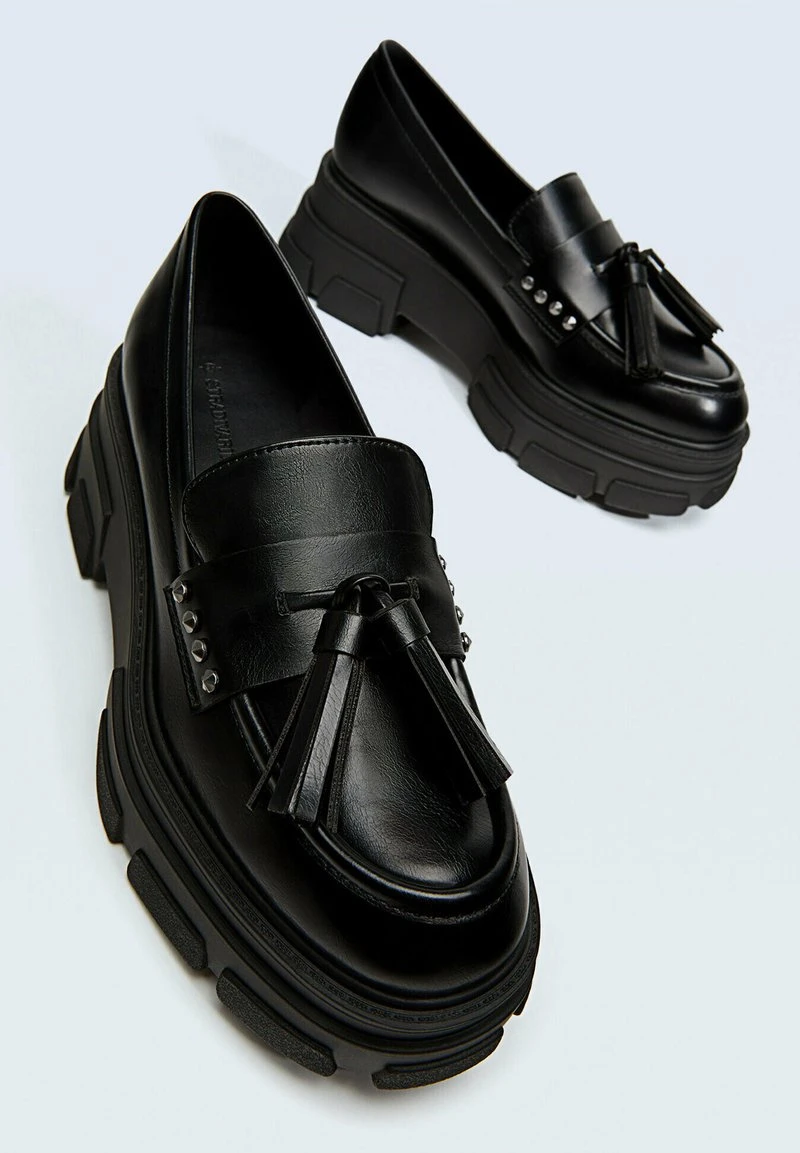 Stradivarius MIT VERZIERUNG - Slipper - Black 3 Stradivarius MIT VERZIERUNG - Slipper - Black – Bild 3