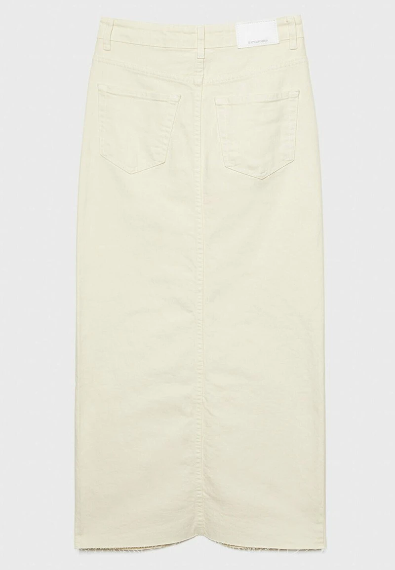 Stradivarius LONG COMFORT - Bleistiftrock - Off White 6 Stradivarius LONG COMFORT - Bleistiftrock - Off White – Bild 6