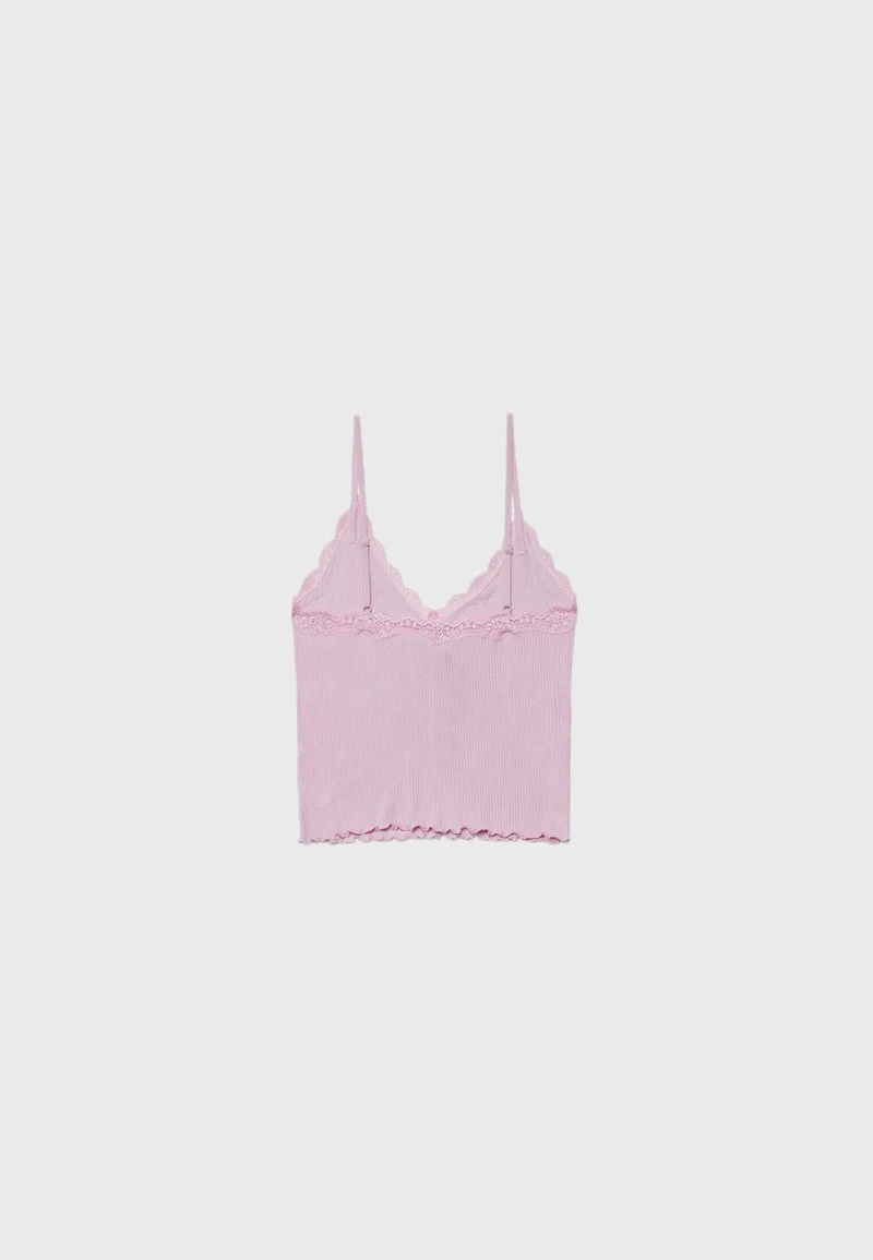 Stradivarius TRIMMED STRAPPY - Top - Light Pink 6 Stradivarius TRIMMED STRAPPY - Top - Light Pink – Bild 6