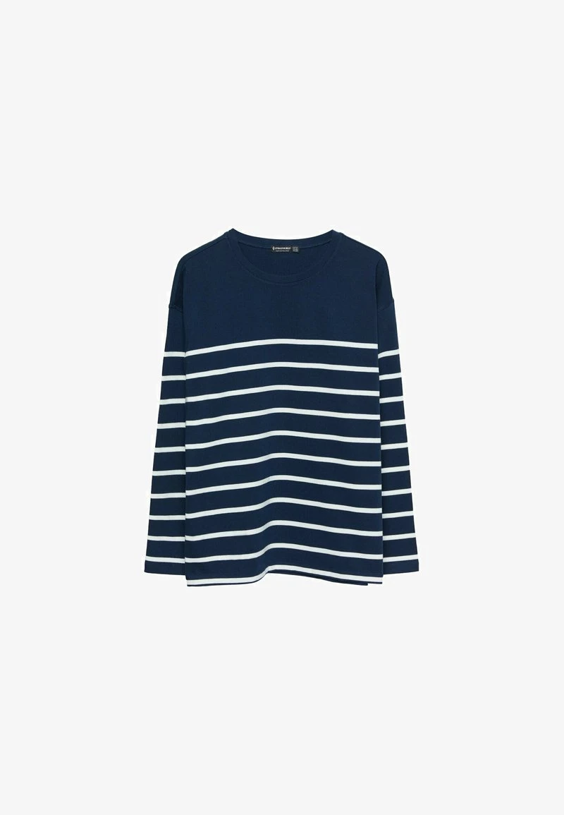 Stradivarius MIT STREIFEN - Langarmshirt - Dark Blue 5 Stradivarius MIT STREIFEN - Langarmshirt - Dark Blue – Bild 5