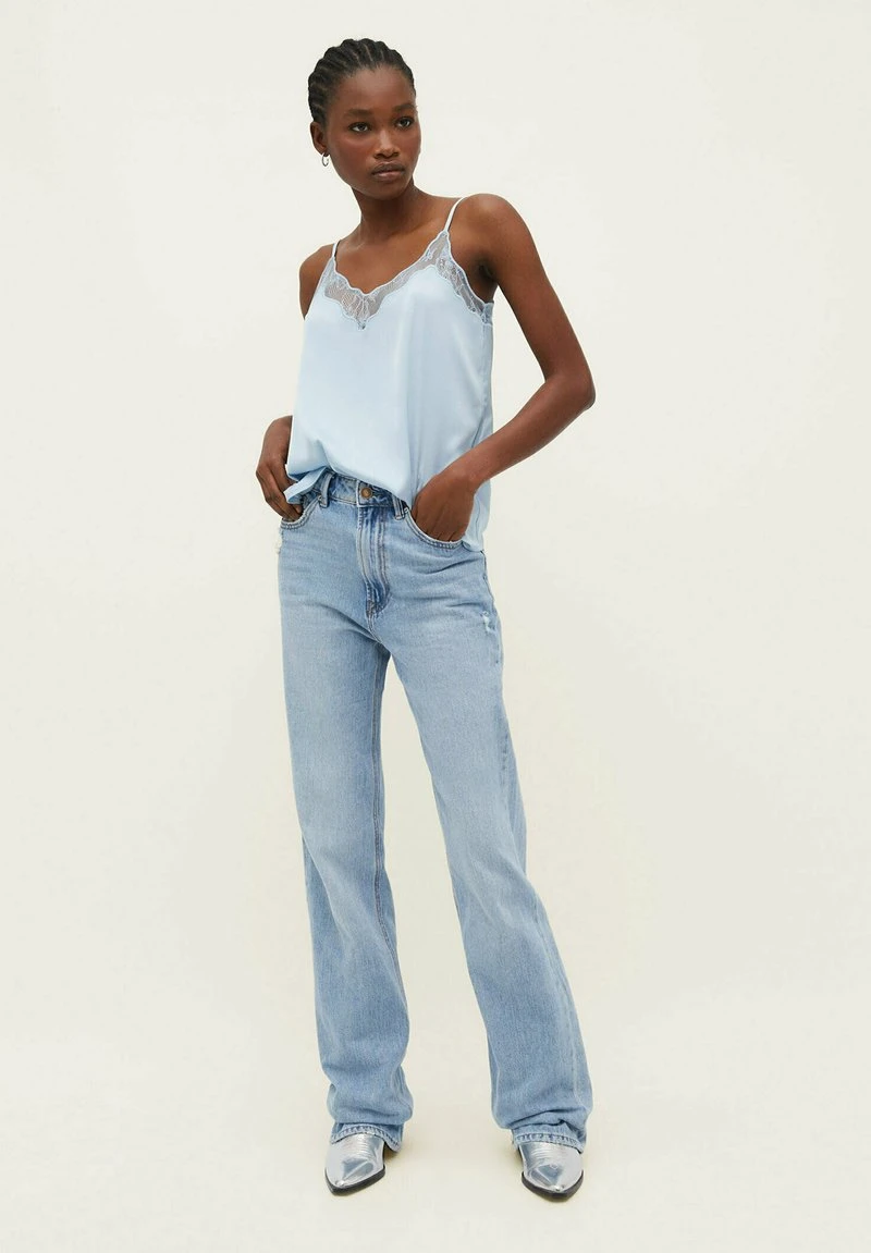 Stradivarius TRIMMED - Top - Blue 2 Stradivarius TRIMMED - Top - Blue – Bild 2