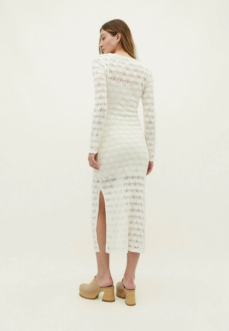 Stradivarius LONG OPEN - Strickkleid - Off White 3 Stradivarius LONG OPEN - Strickkleid - Off White – Bild 3